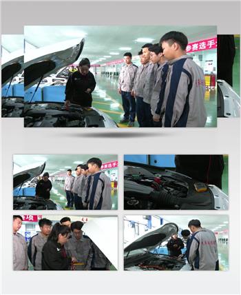 技校汽修专业实训课修车学习