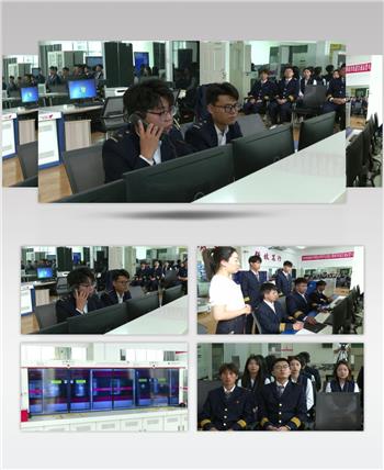 技校轨道交通运营专业学生上课实操课