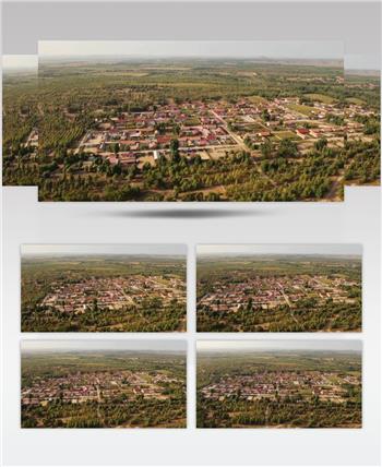 绿树环绕的村庄