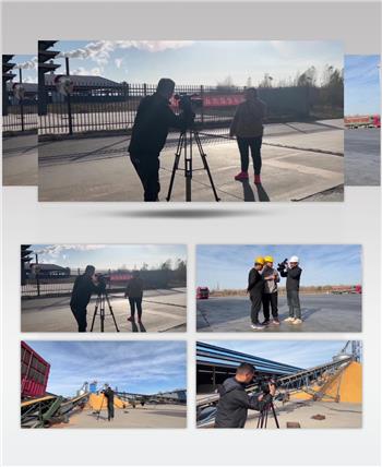 摄像记者现场拍摄录制采访