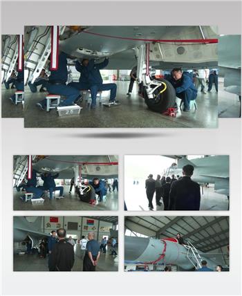 战斗机机械师修理飞机市民参观空军开放日