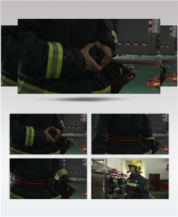 消防官兵快速穿衣带装备