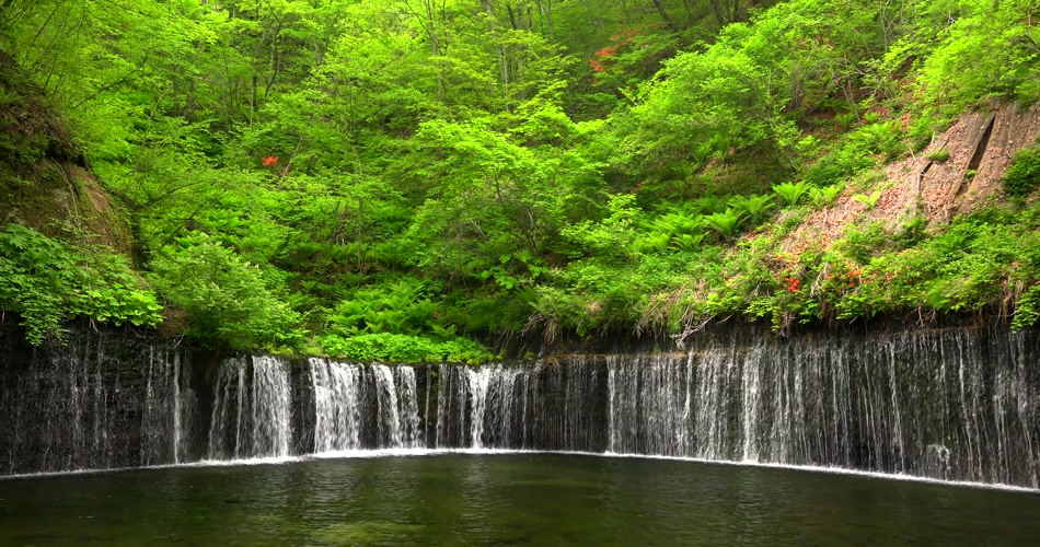 ［4K］ 半圈大瀑布 4K片源 超高清实拍视频素材 自然风景山水花草树木瀑布超清素材