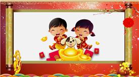 PR：喜庆新春新气象拜年视频框展示PR模板 新年节日pr素材