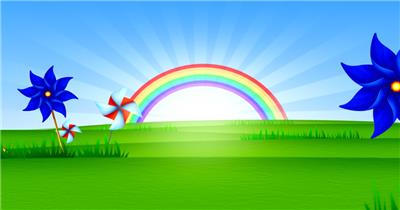 缤纷夏日彩虹主题的素材  RainbowRisingHD 视频素材下载