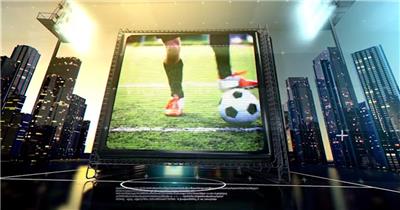 AE：8932 城市大屏足球片头 ae素材模板下载 ae素材免费下载