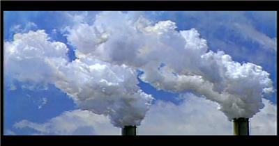 0877-大烟囱冒烟1(污染源) 地球宇宙太空