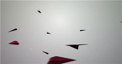 AE：纸飞机水墨标志展示模板 ae素材15 水墨ae模版 中国元素ae 水墨ae动画视频