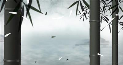 竹露荷风背景-3-04 中国风 荷叶 水墨画 中国风视频 背景视频