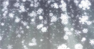 YM3248雪花下雪飘落动画 冰雪世界 视频动态背景 虚拟背景视频