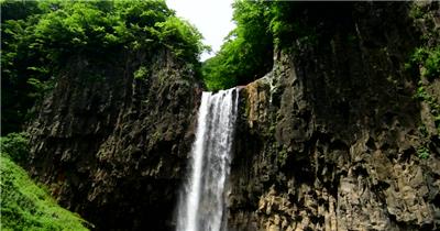［4K］ 山川瀑布 4K片源 超高清实拍视频素材 自然风景山水花草树木瀑布超清素材