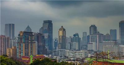 中国上海广州城市地标建筑高端办公楼夜景航拍宣传片高清视频素材城市06