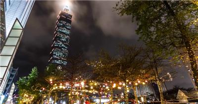 中国上海广州城市地标建筑高端办公楼夜景航拍宣传片高清视频素材城市夜景18