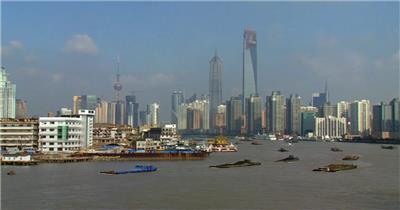 中国上海广州城市地标建筑高端办公楼夜景航拍宣传片高清视频素材现代城市14