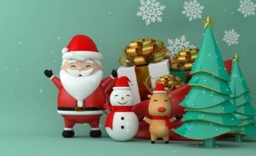 3D渲染原创圣诞节素材，放心下载！圣诞快乐，新年快乐！