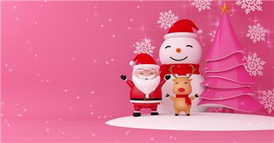 3D渲染原创圣诞节素材，放心下载！圣诞快乐，雪地新年快乐！