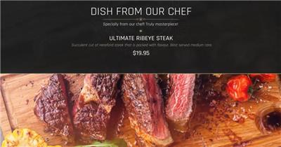 AE 15375 豪华餐厅菜单幻灯片 ae素材源文件