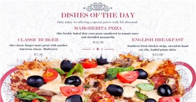 AE 15819 美食幻灯片 ae素材源文件