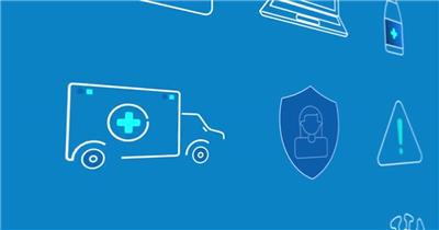 AE 16205 病毒防护动画元素 ae素材源文件