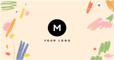 15683 手绘画笔涂鸦标志 ae下载