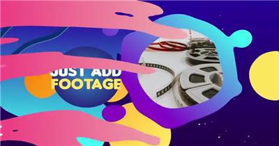 AE 17343 流体多彩幻灯片 ae素材源文件