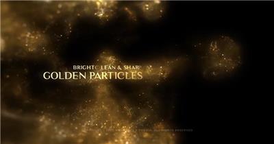 AE 15954 金色抽象粒子标题展示 ae素材源文件