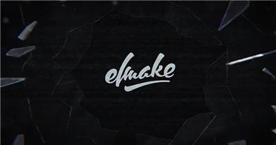 AE 15060 玻璃碎片标志动画 ae素材