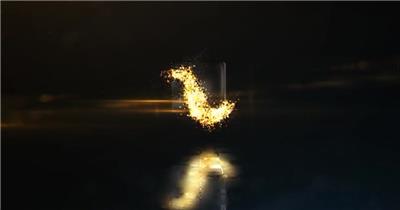 AE 16779 金色粒子效果标志