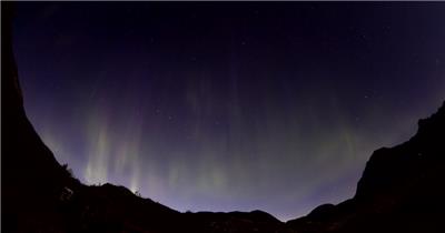 挪威的黄色北极光