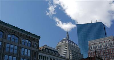 延时摄影波士顿市中心大楼