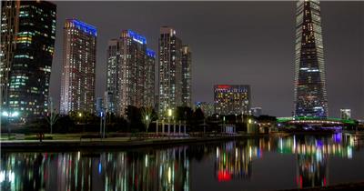 延时摄影都市夜景城市夜景