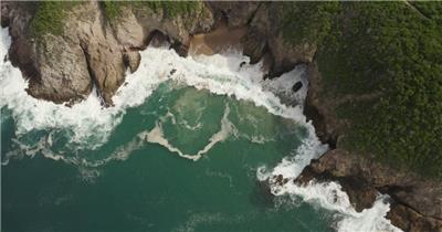 航拍大海海岸线美景