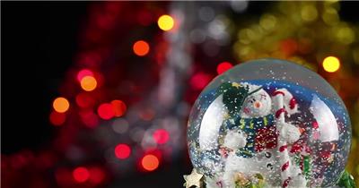 圣诞节圣诞玻璃球背景视频