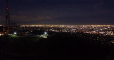 洛杉矶城市夜景航拍视频