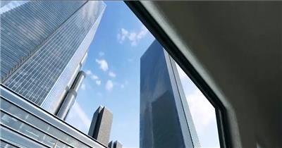 海岸cbd 飞机 商厦 大厦 写字楼 三维建筑漫游动画 3d动画 房地产动画 玻璃幕墙 配套设施