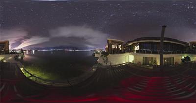 双廊屋顶星空 VR视频 VR展示片 4K 视频素材 夜晚