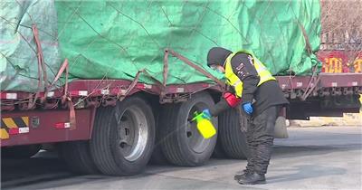 高速公路卡口新冠防疫共同战役视频素材