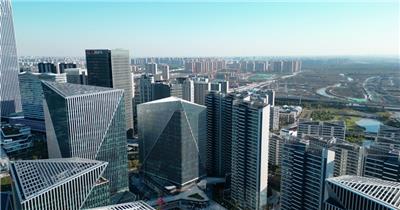 【4K60帧】上海城市高楼大厦航拍