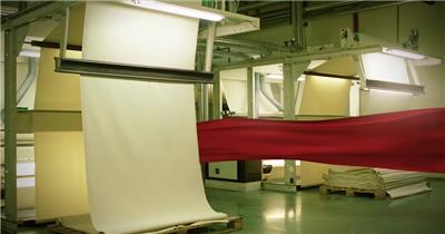 纺织厂现代化机械化生产视频素材