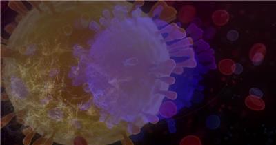 3D立体黑暗冠状病毒视频素材