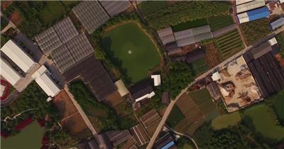 航拍绿色有机农业乡村旅游蓬勃发展视频素材