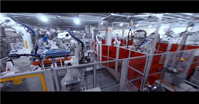 汽车工厂智能设计制造工业经济发展视频素材下载