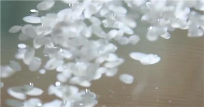 特写大米主食白米饭有机大米宣传背景视频