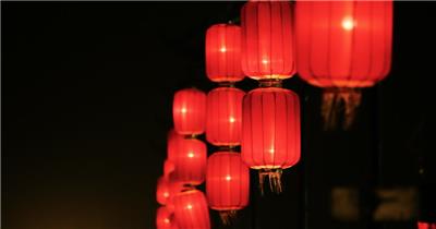 中国红红灯笼特写节日民俗过年人文艺术视频素材