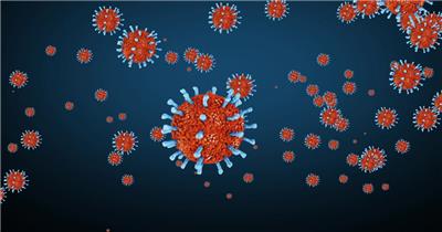 冠状病毒细菌生物示意视频