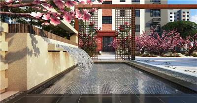 小区小品 配套设施 荷花水景 锻炼场所 健身房 台球室 瑜伽锻炼 行人 休闲 娱乐 三维建筑漫游动画 三维地产 地产动画 3d建筑漫游动画