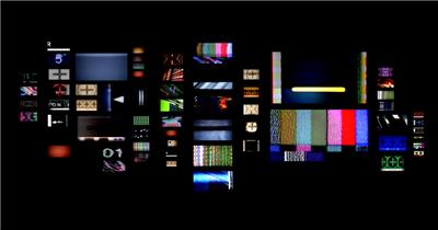 倒数 毛刺 黑色背景 屏幕 电视 动画片