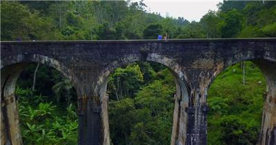 森林桥梁火车铁道交通旅行宣传视频素材