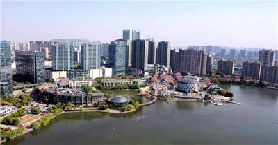 南京城市建筑航拍地产宣传背景视频