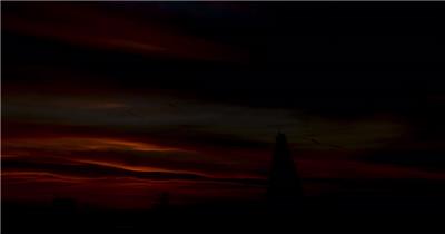 日落柔美云层延时实拍